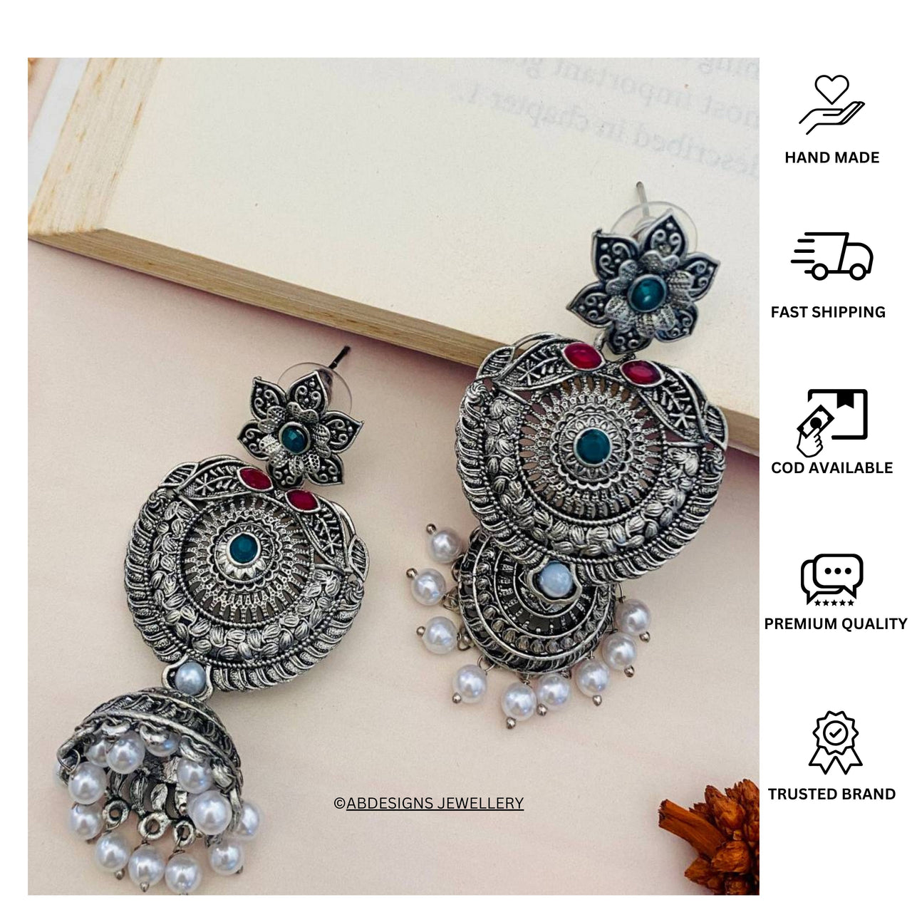 High-Quality Contemporary German Silver Earring