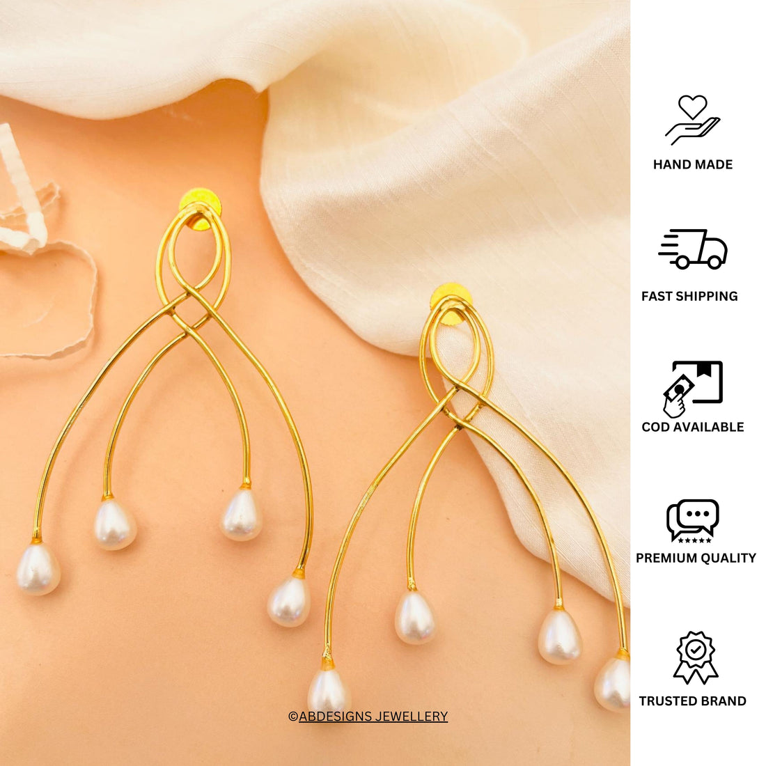 Gold Pated Earrings 