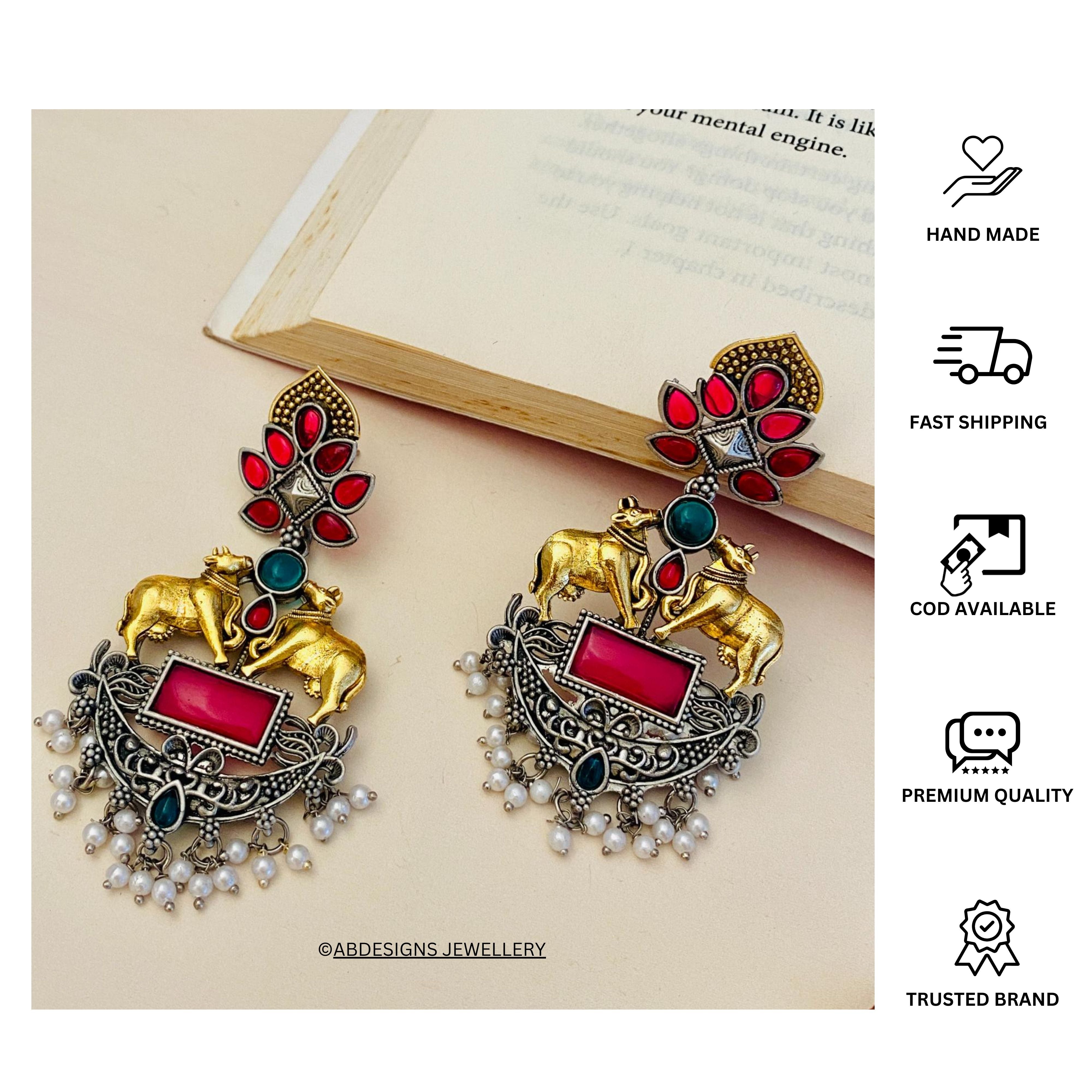 High-Quality Ornamental DualTone Earring