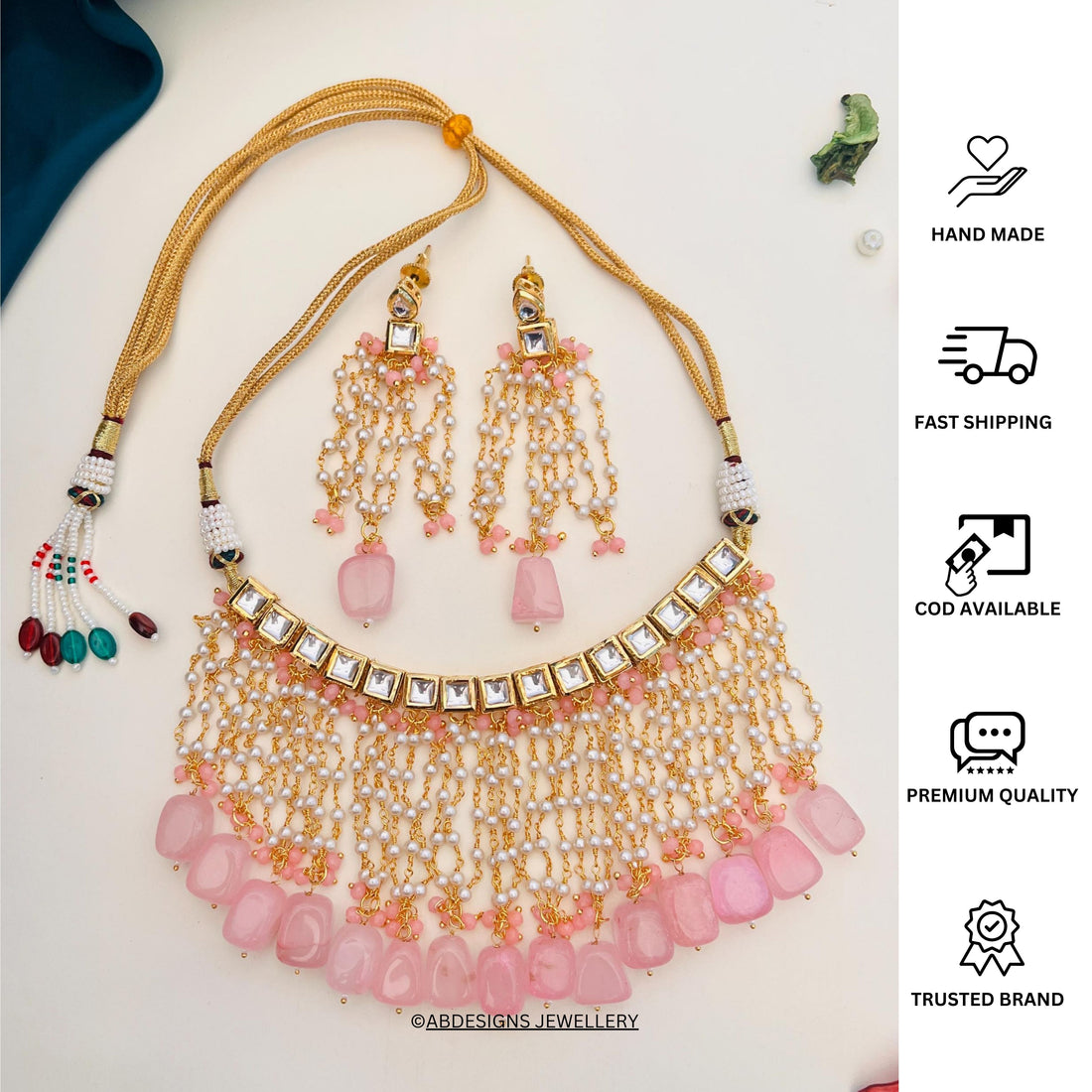 Baby Pink Kundan Choker