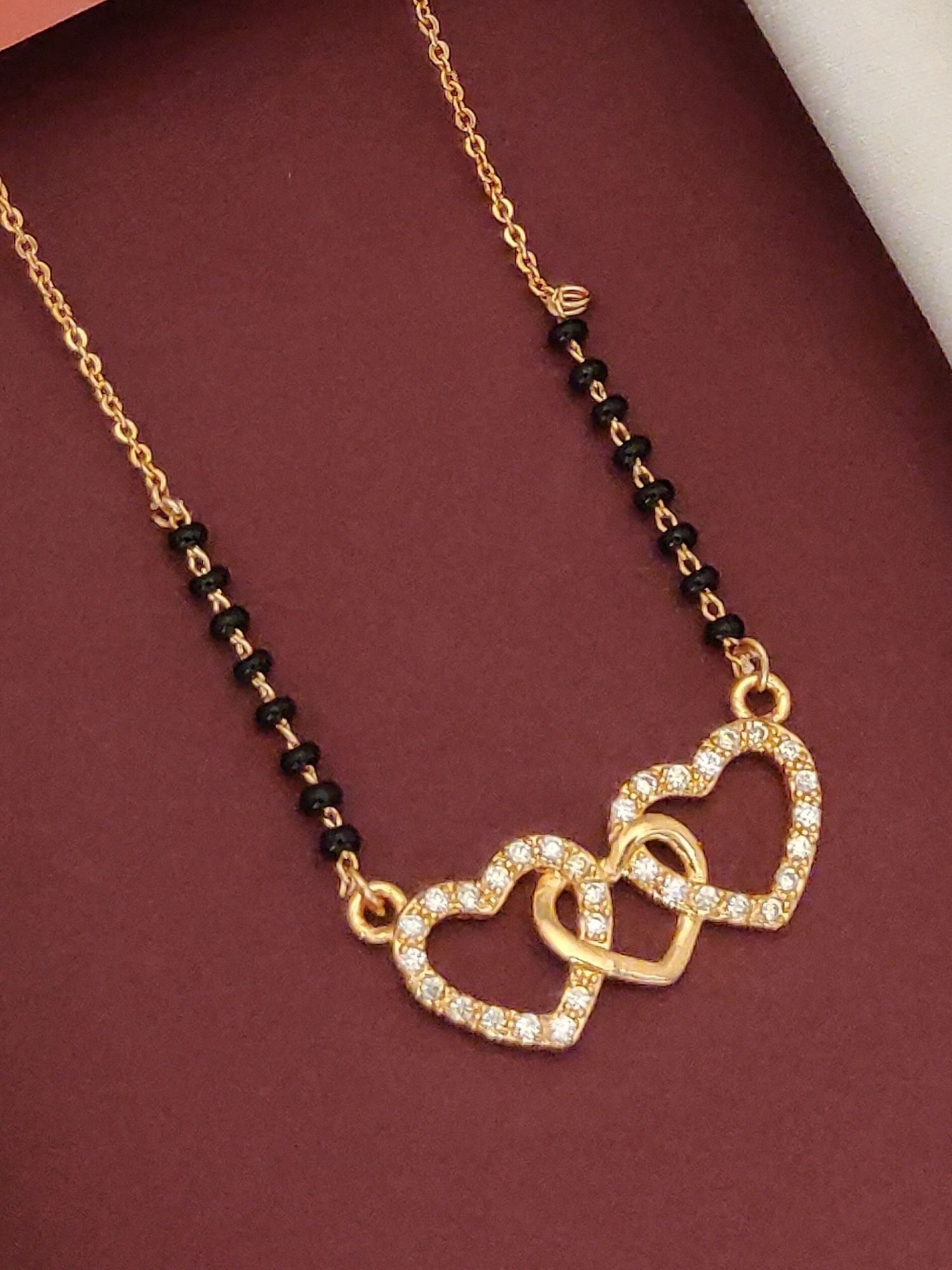 Abdesigns RoseGold Plated American Diamond Mangalsutra