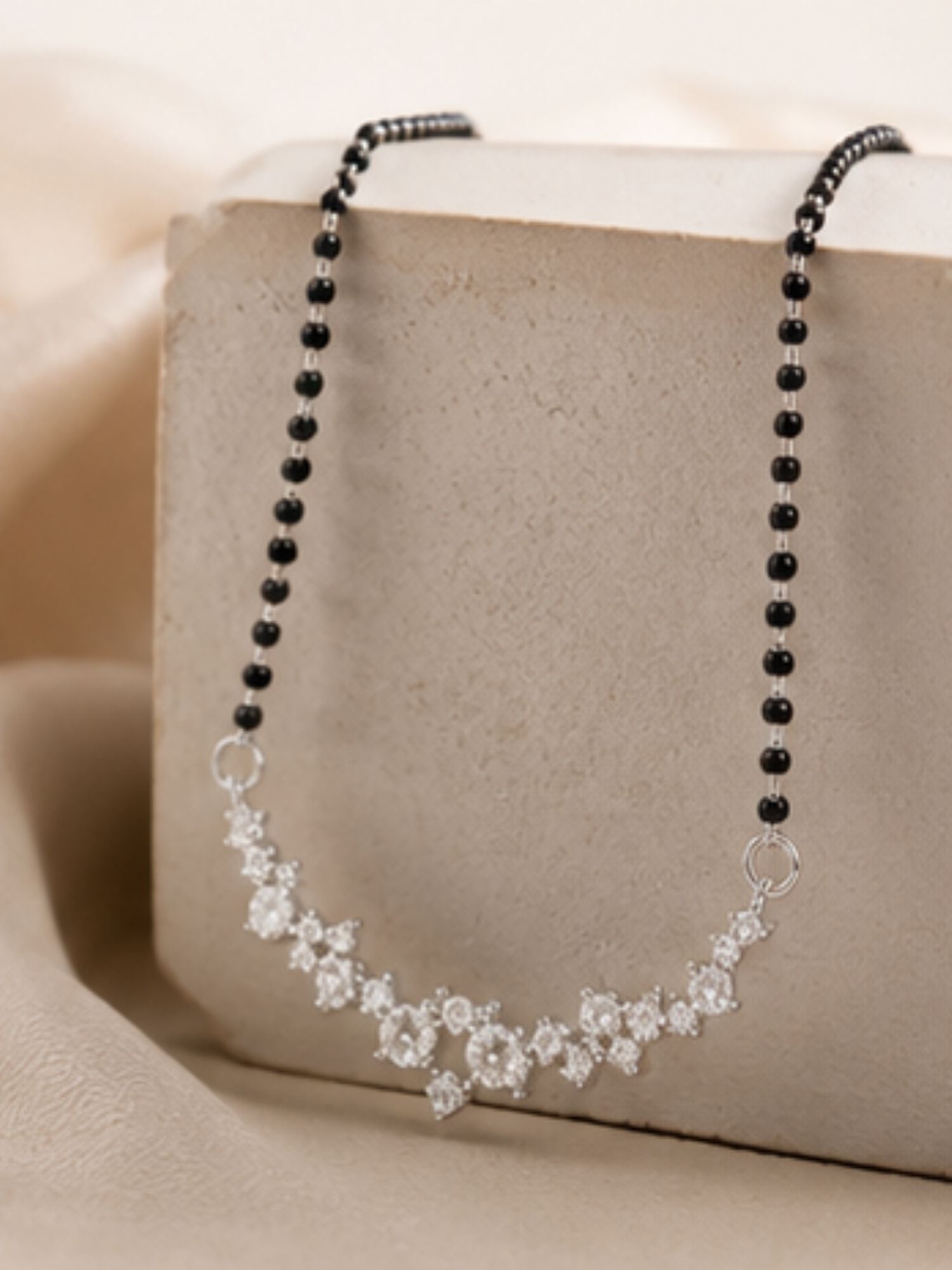 Round Solitaire CZ Mangalsutra | Abdesigns