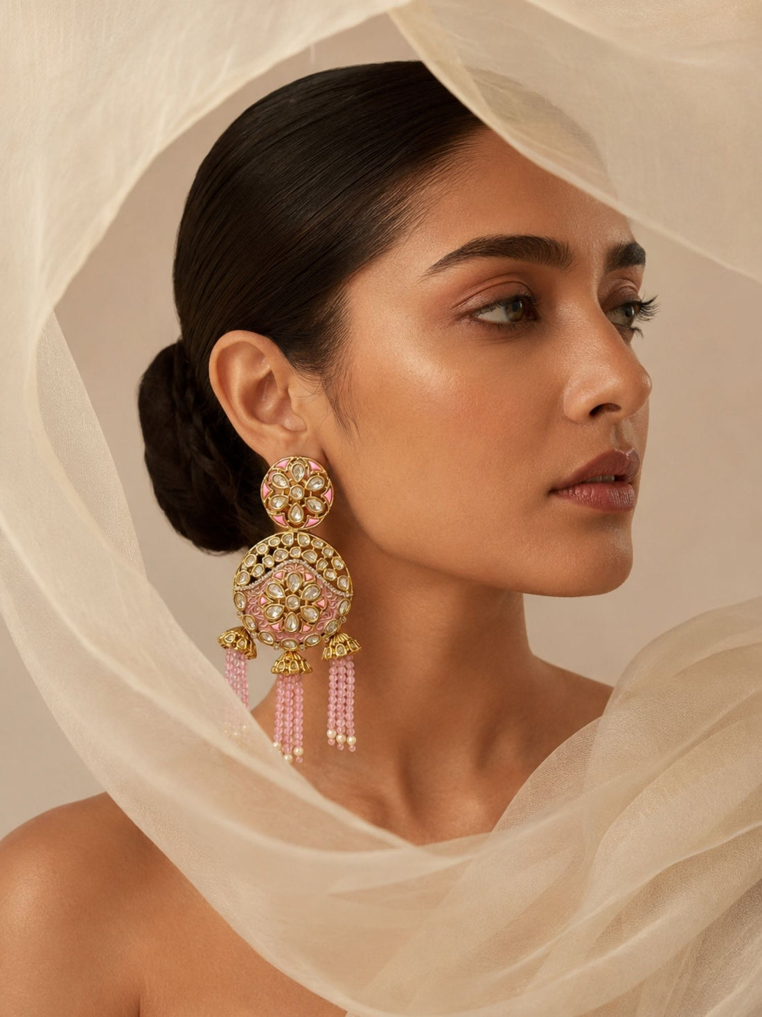 Kundan Tassel Earrings in Gold Finish – Festive Wear | Abdesigns Jewellery