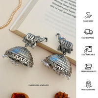 Thumbnail for Elephant High Quality German Silver Earrings - Abdesignsjewellery