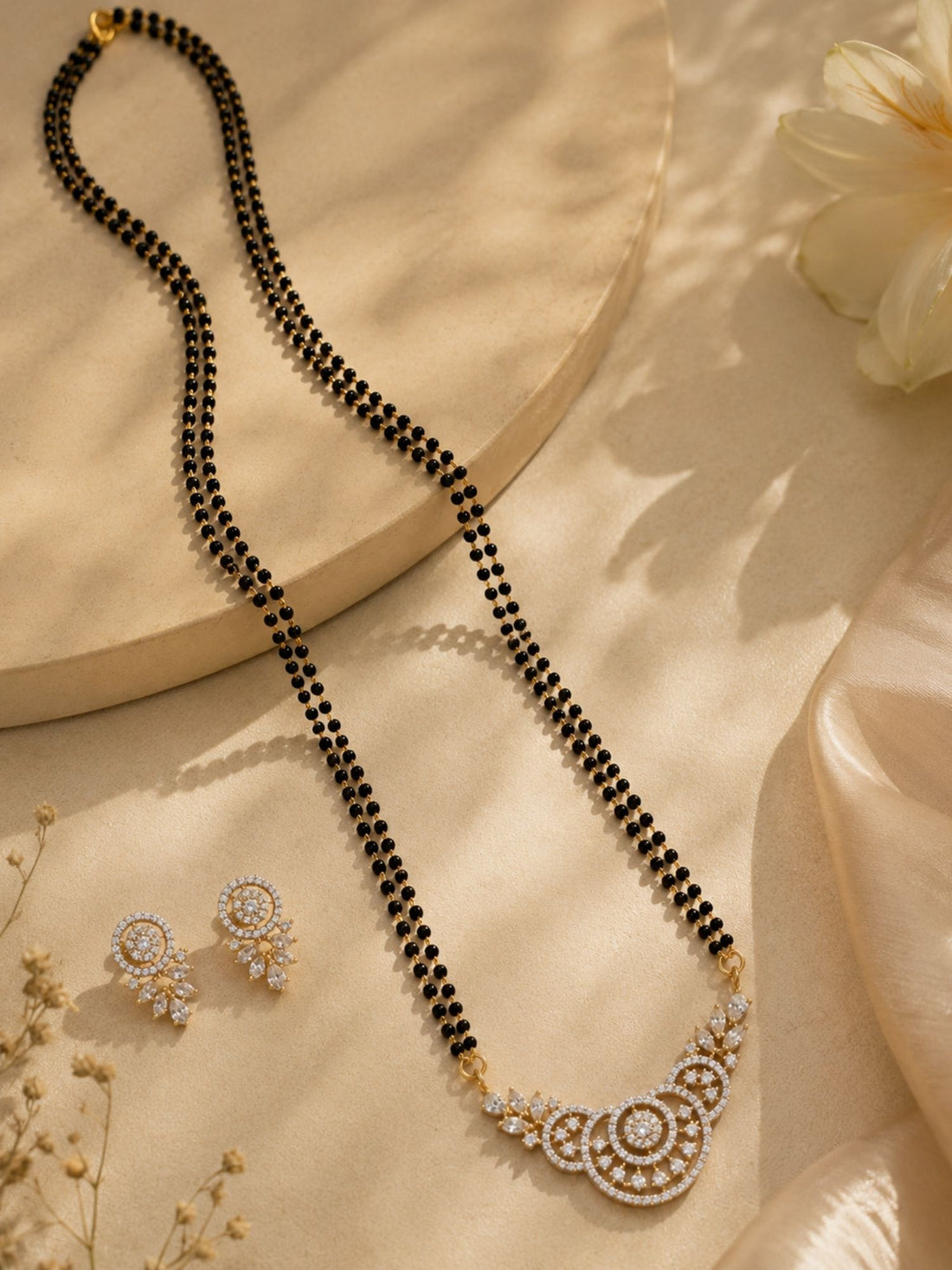 Gold Rich Pendant Mangalsutra Set – Party Daily Glam | Abdesigns