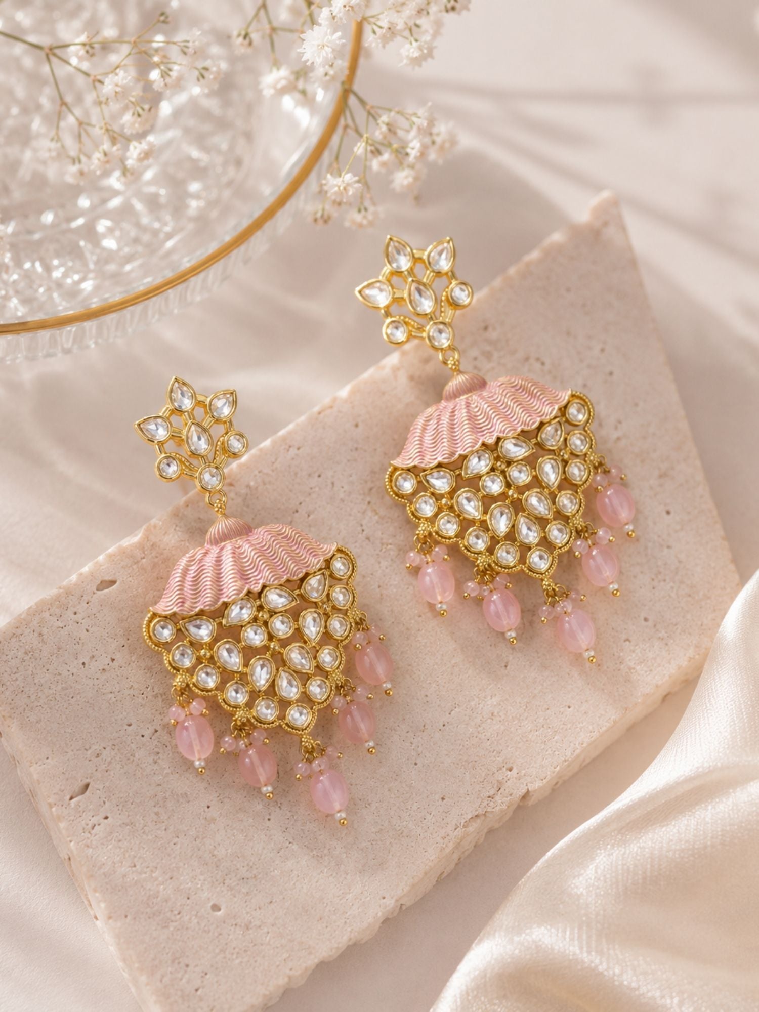 Classic Bridal Kundan Dangler Earrings – Festive Wear | Abdesigns Jewellery