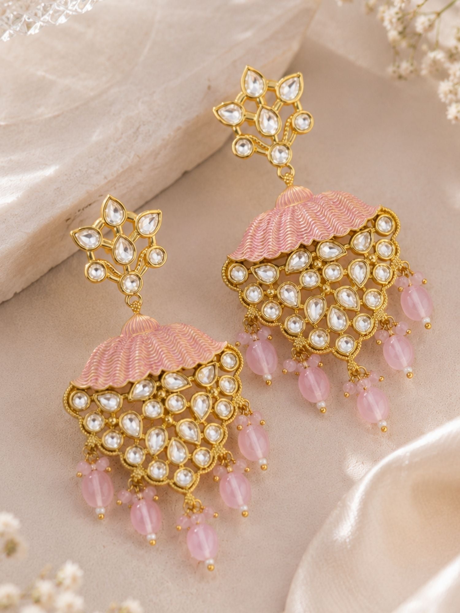 Classic Bridal Kundan Dangler Earrings – Festive Wear | Abdesigns Jewellery