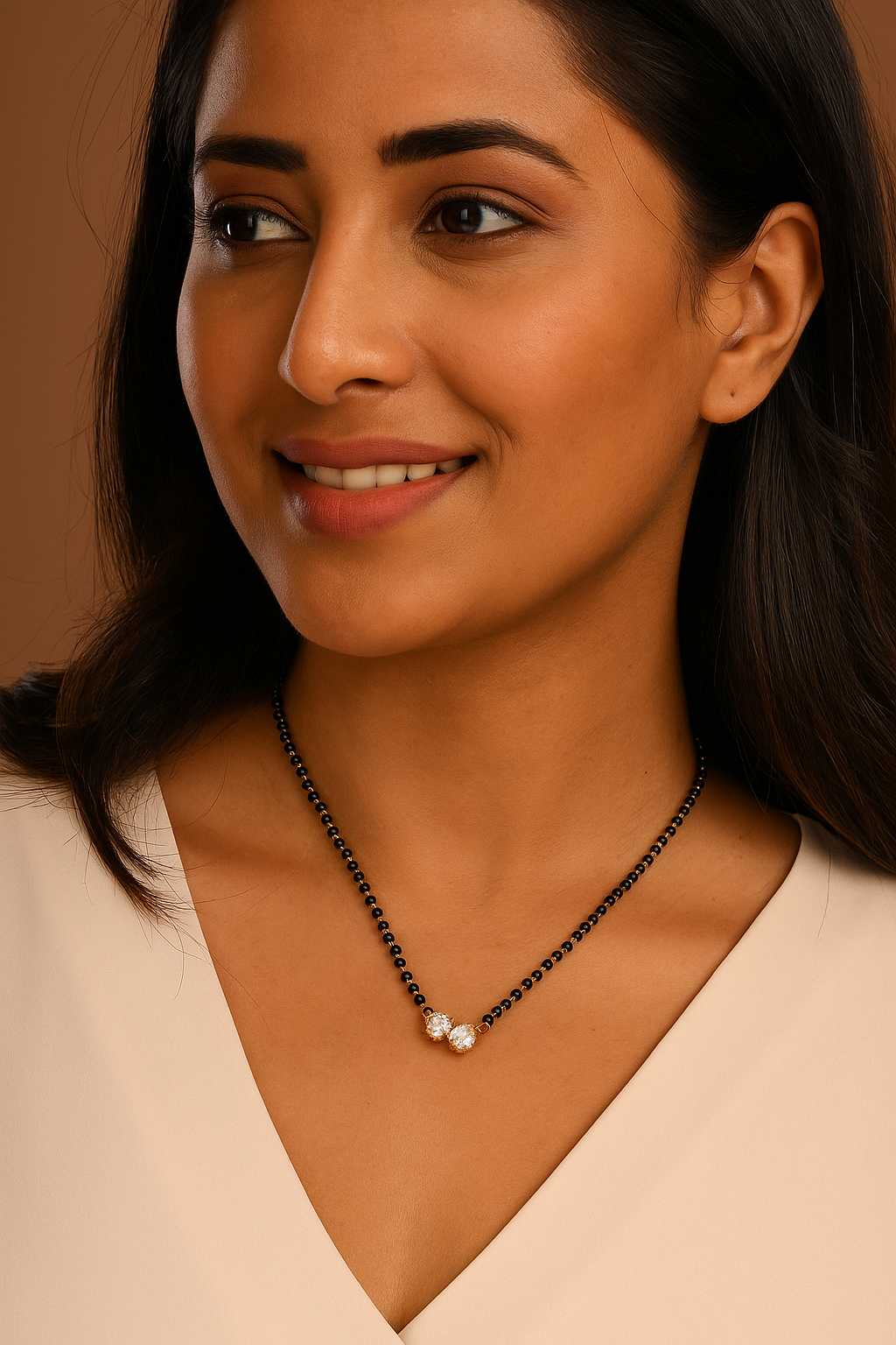 925 Sterling Silver American Diamond Mangalsutra