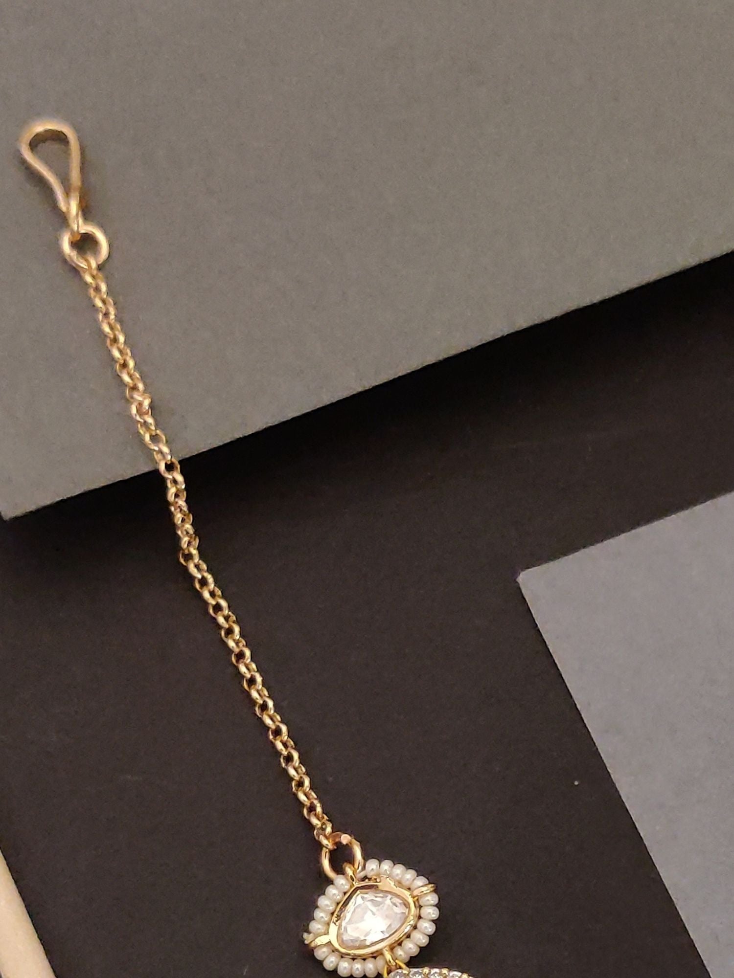 Abdesigns Gold Plated Kundan Maangtikka