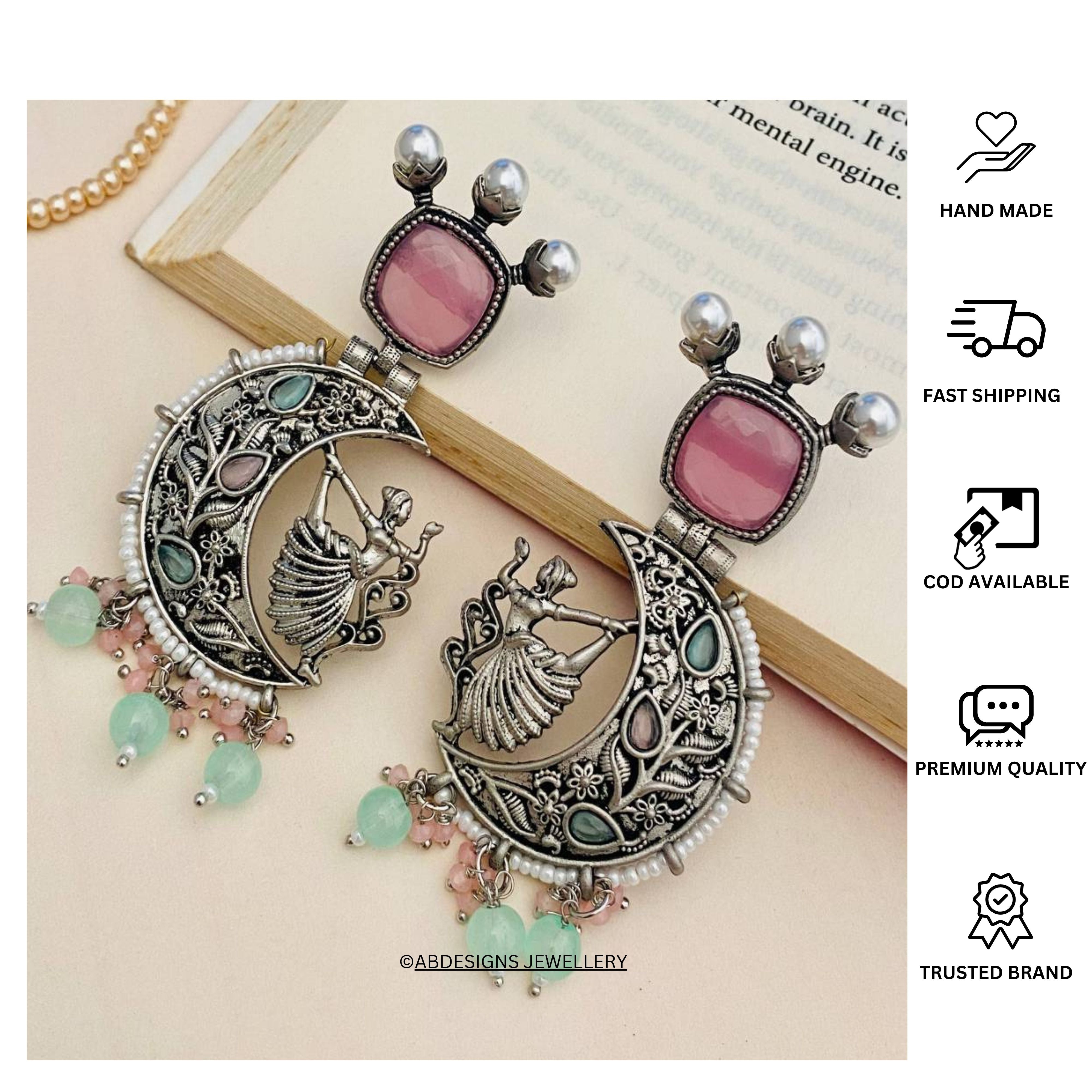 High-Quality Contemporary German Silver Doll Earring