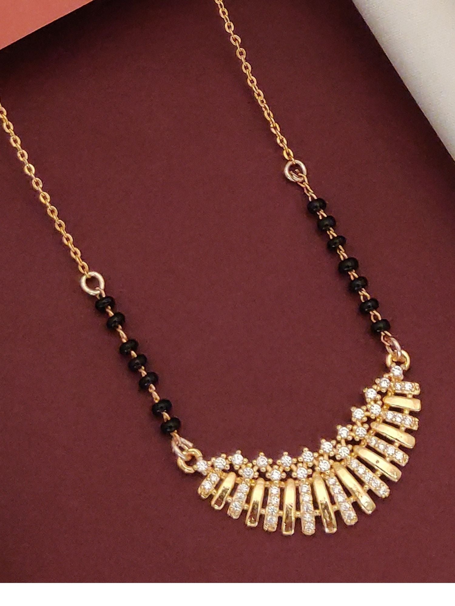 RoseGold Plated American Diamond Mangalsutra - mangalsutra by Abdesigns Jewellery