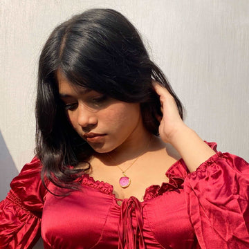 Aishi Ghosh Druzy Stone Design Pendant & Chain - Abdesignsjewellery