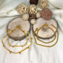 Alluring Gold Plated Anklets Combo