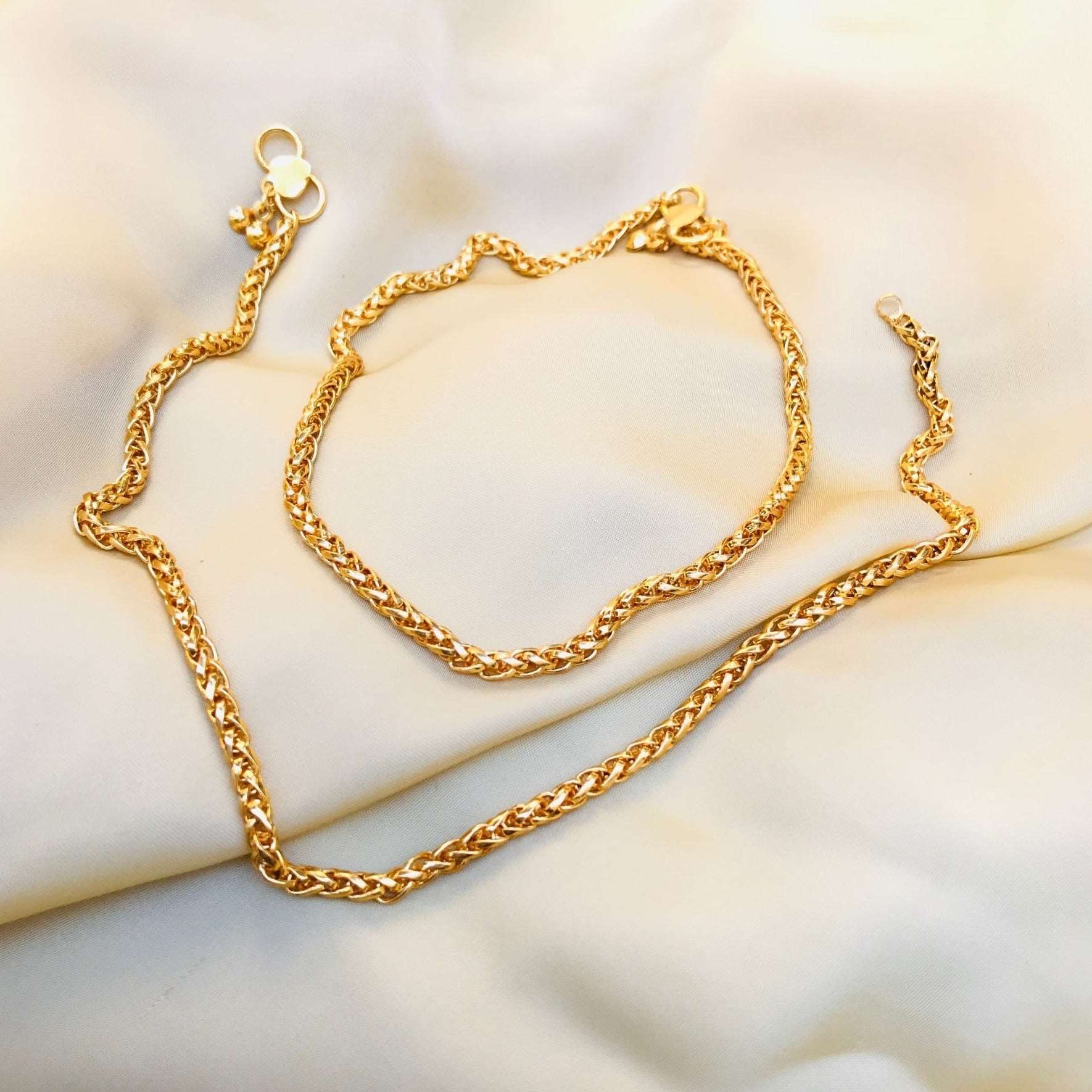 ANTIQUE GOLDEN PLATED ANKLET - Abdesignsjewellery