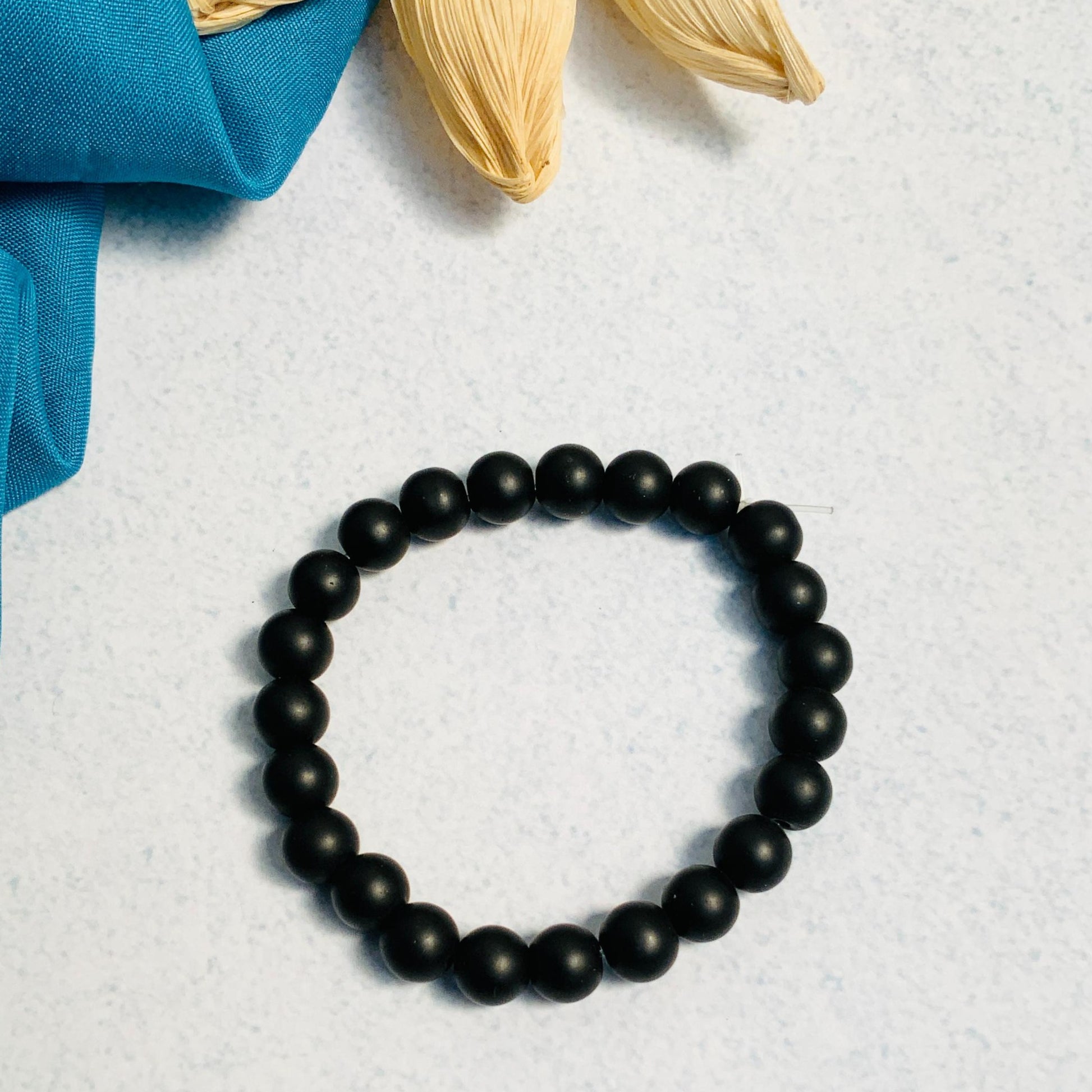 Charcoal Aura Quartz Bracelet - Abdesignsjewellery