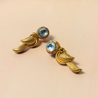 Thumbnail for Handmade Glass Kundan Polki Parrot Studs - Abdesignsjewellery