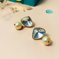 Thumbnail for Charming Polki Stud Earring - Abdesignsjewellery