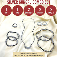 Thumbnail for Astonishing Silver Plated Ghungroo Anklet Toe Rings Combo - Abdesignsjewellery