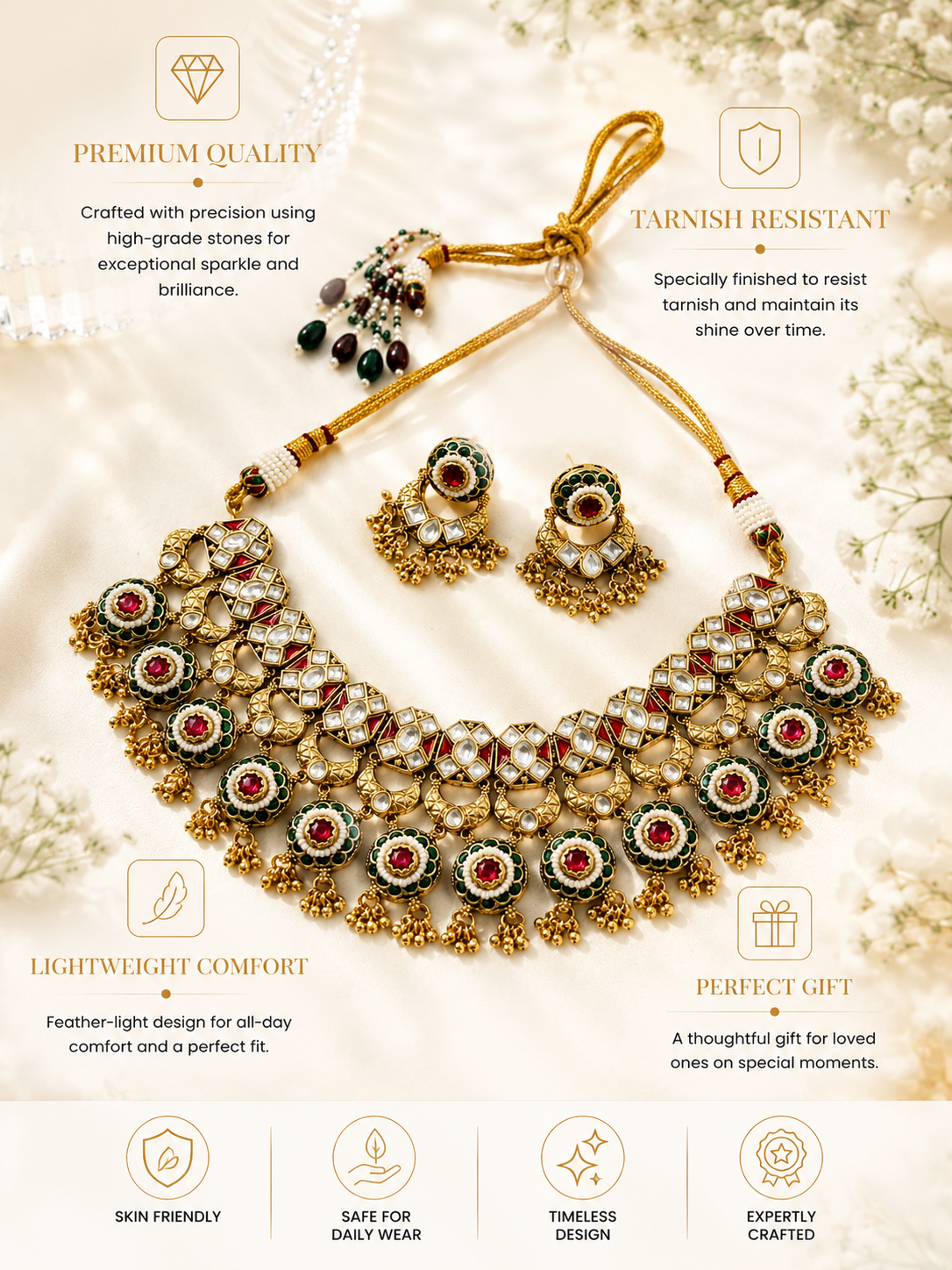 Antique Kundan Temple Choker Set | Abdesigns