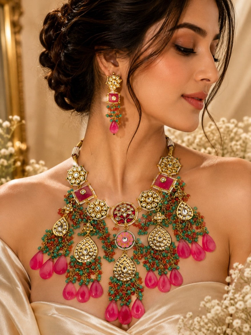 Gold Plated Bridal Necklace
