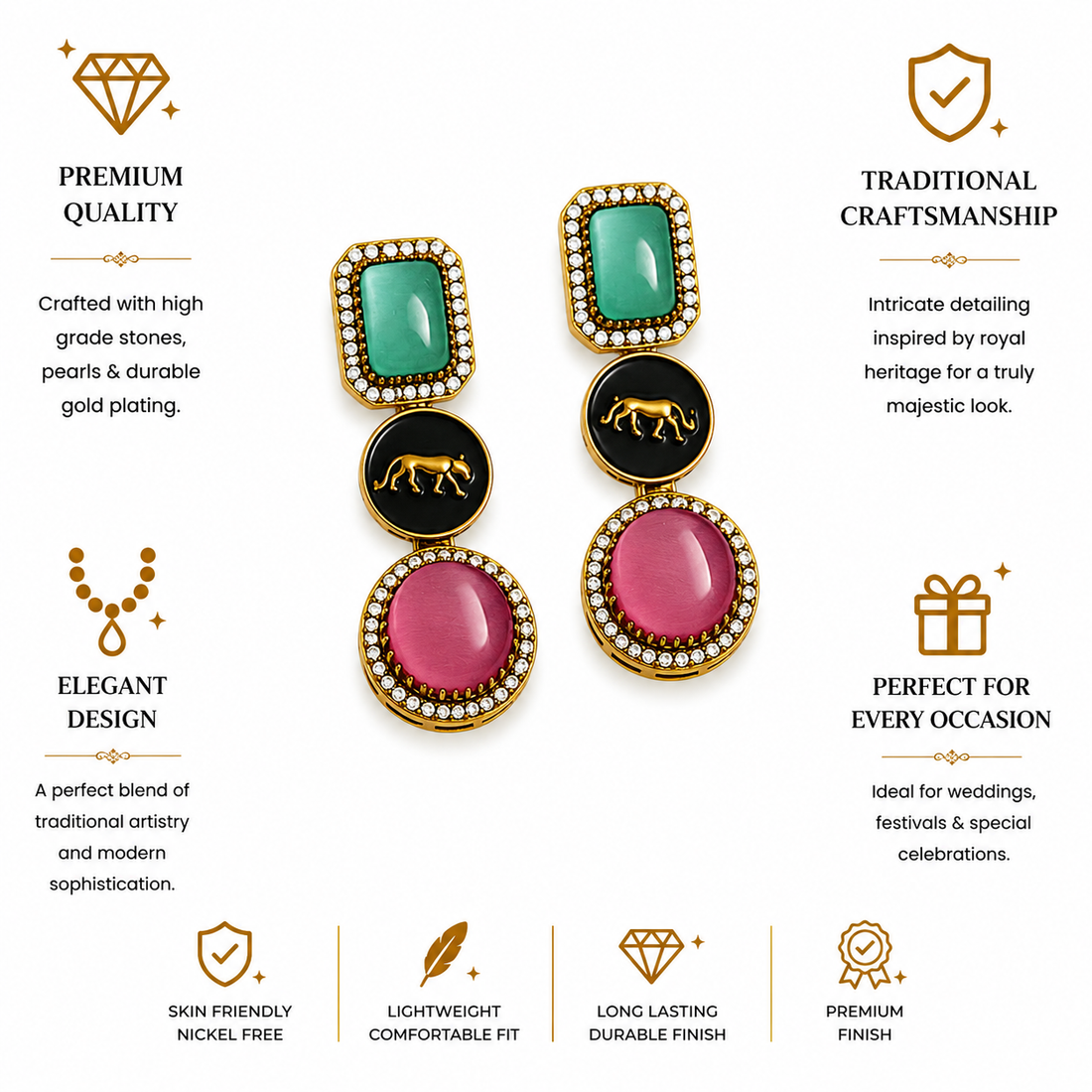 Gold Sabyasachi Earrings