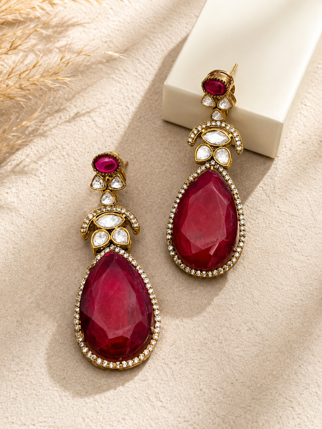 Royal Multicolor Stone Statement Necklace Set