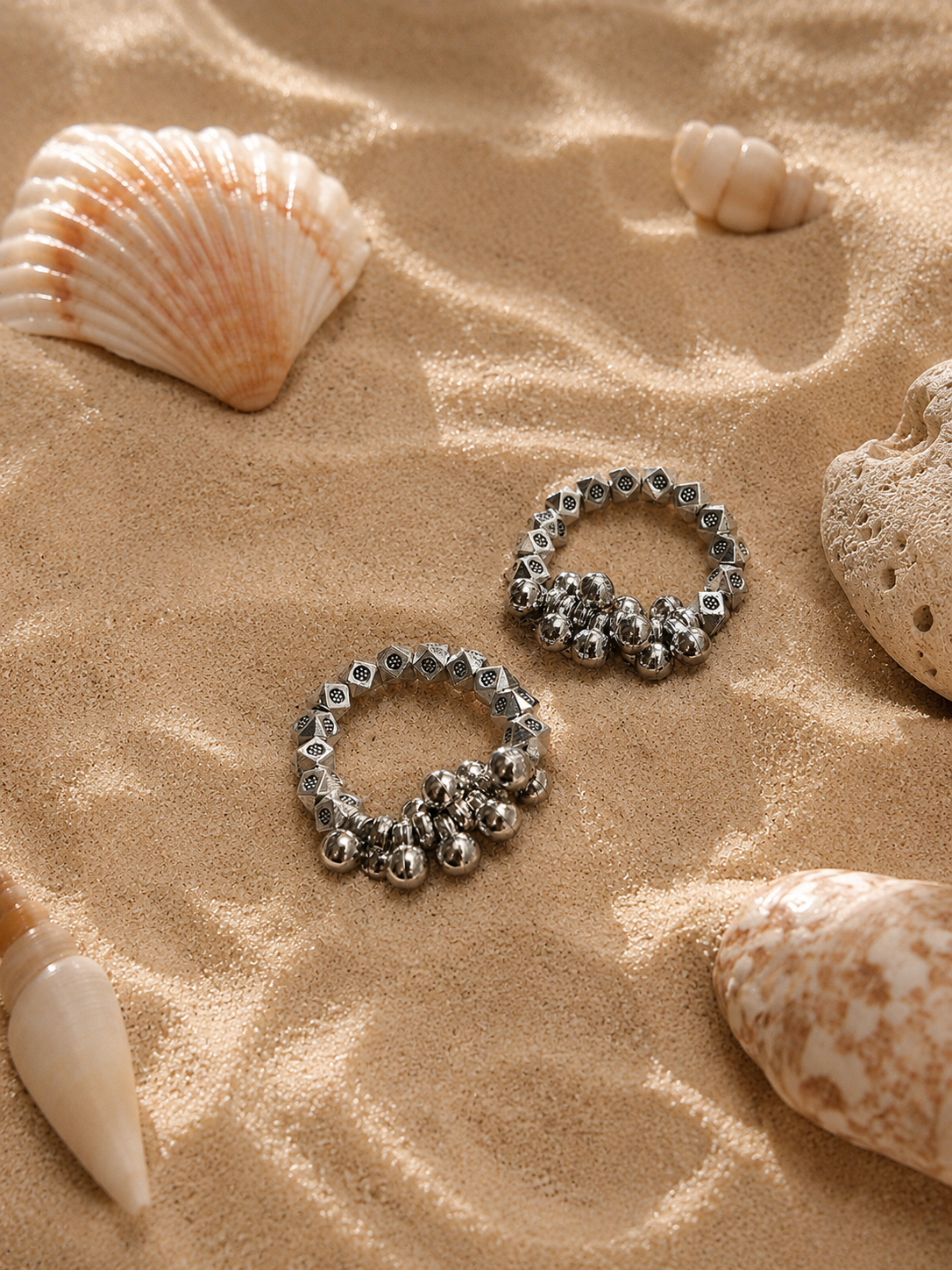 Traditional German Silver Ghungroo Toe Ring Pair