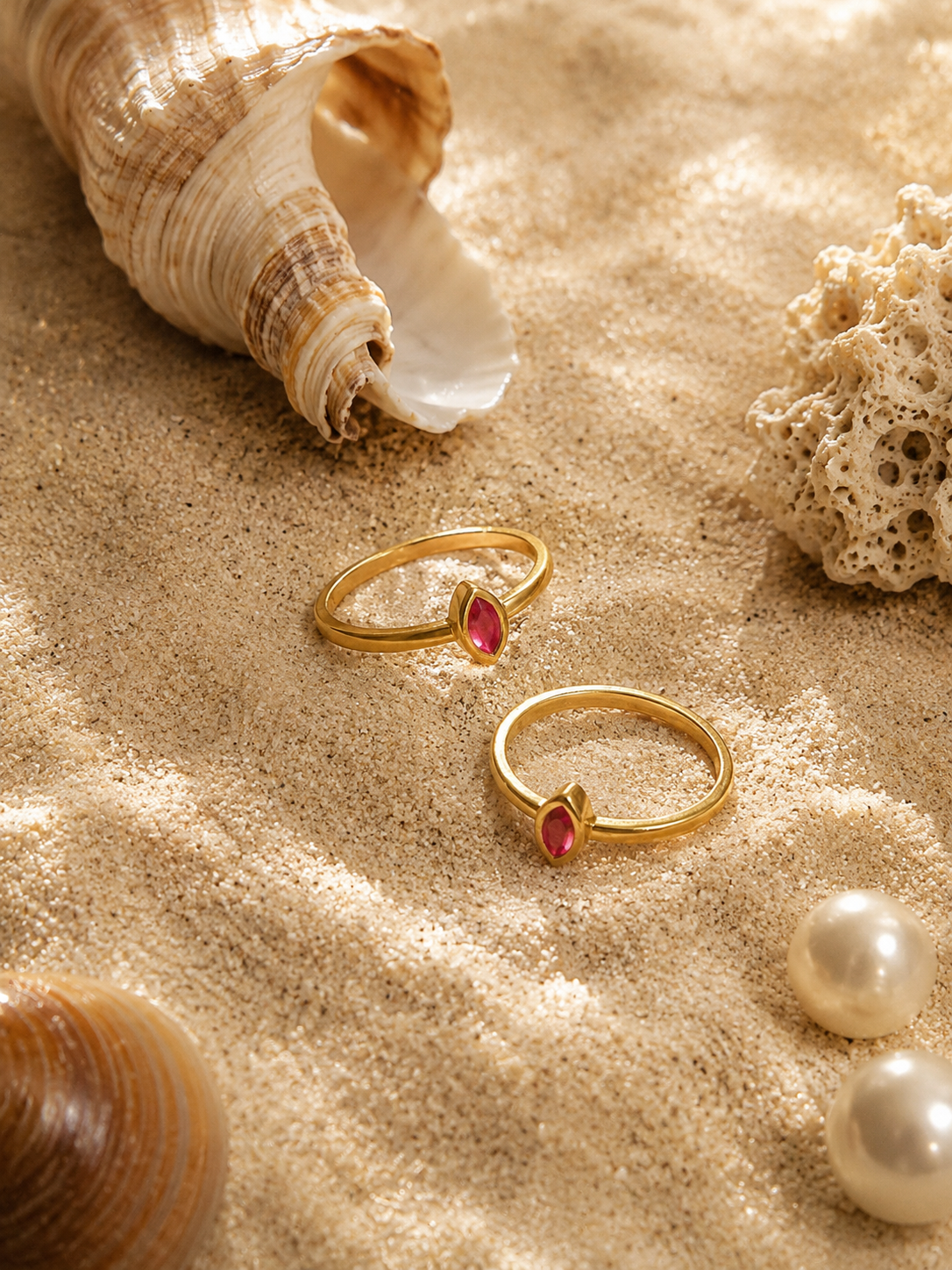 Elegant Ruby Stone Adjustable Toe Ring for Women