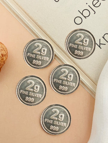 999 Sterling Silver Coin 2 Gm