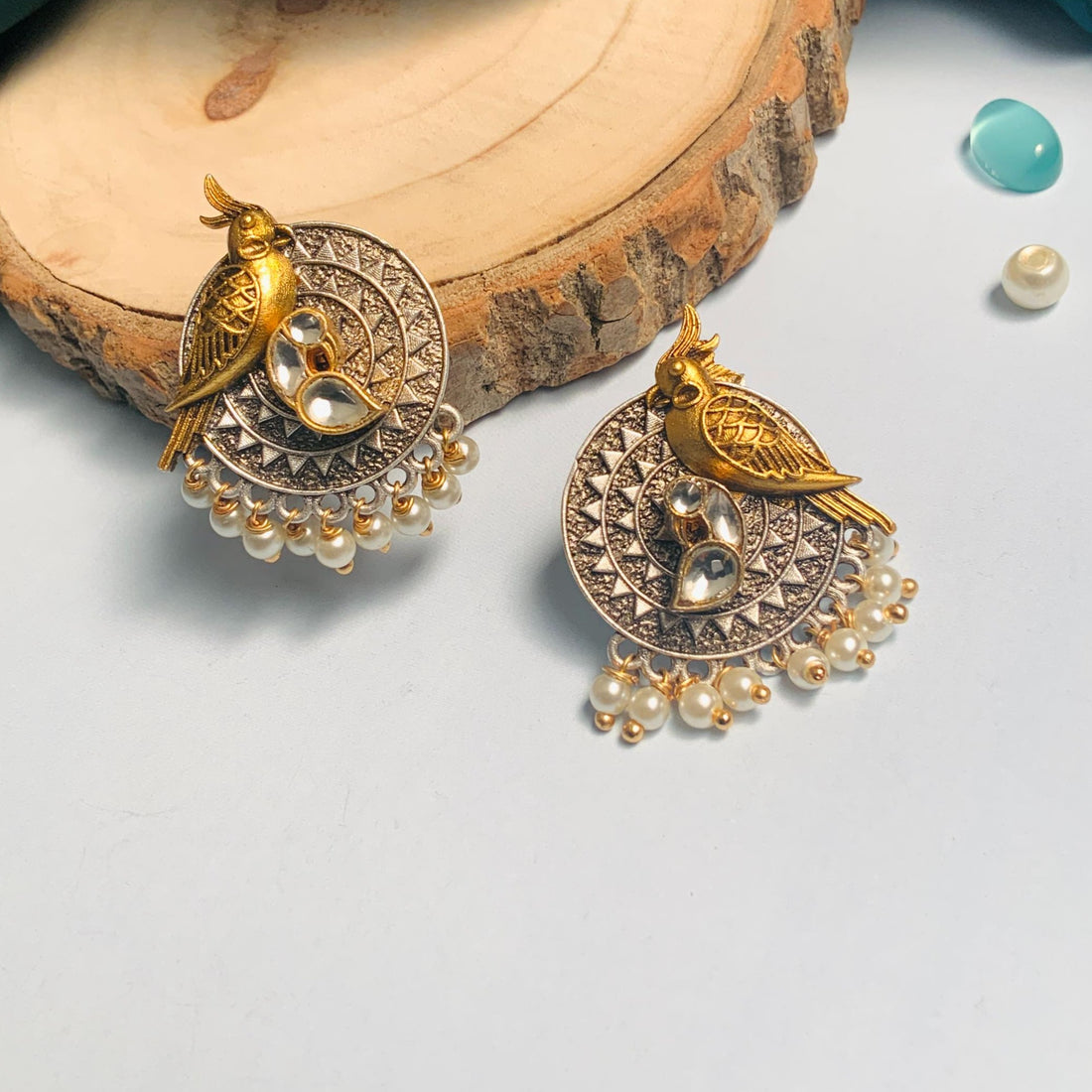 Enchanting High Quality Dual Tone Earring - Abdesignsjewellery