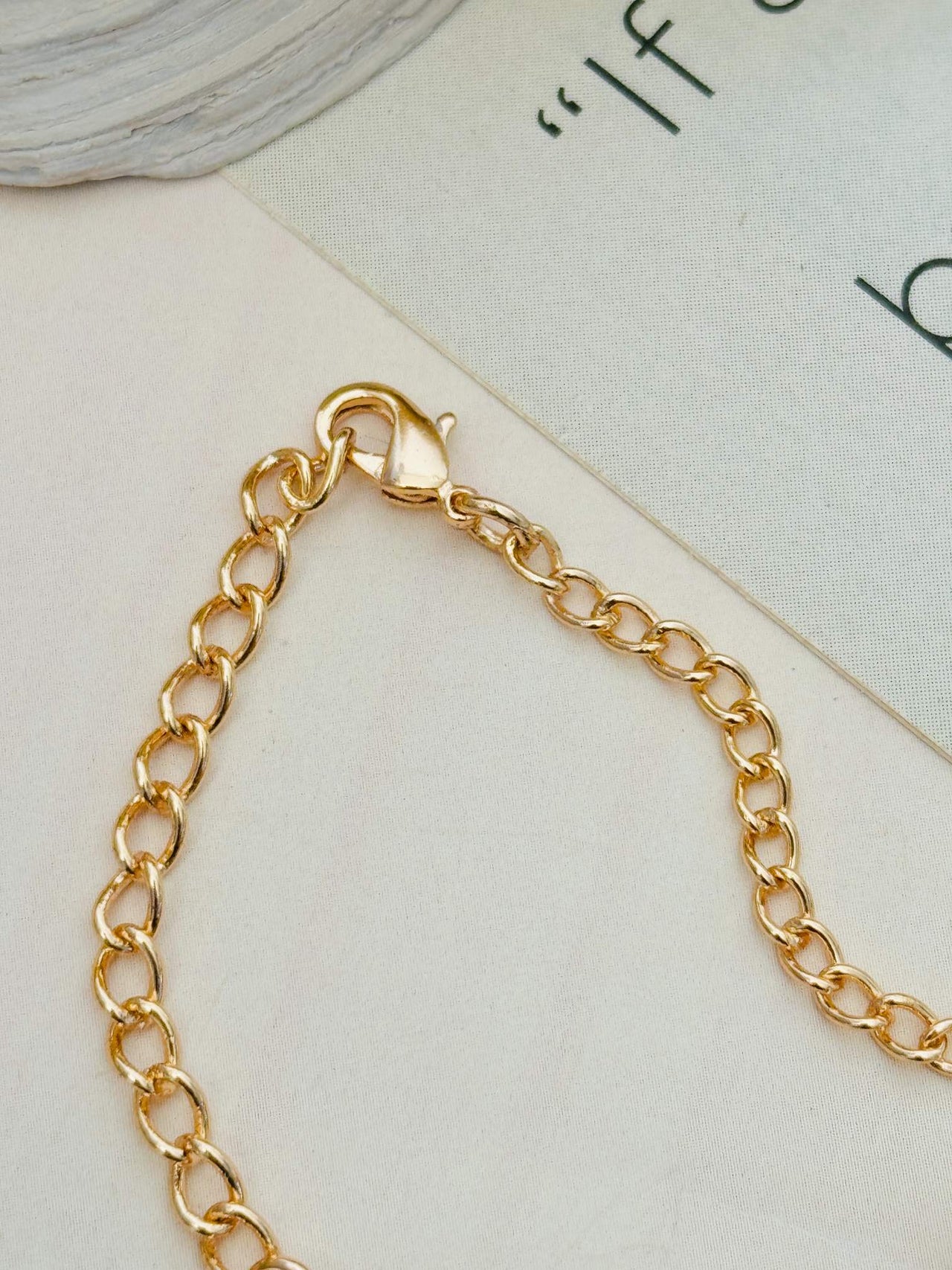 Charming Gold Plated Polki Pendant Chain Combo