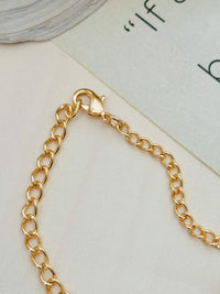 Thumbnail for Charming Gold Plated Polki Pendant Chain Combo