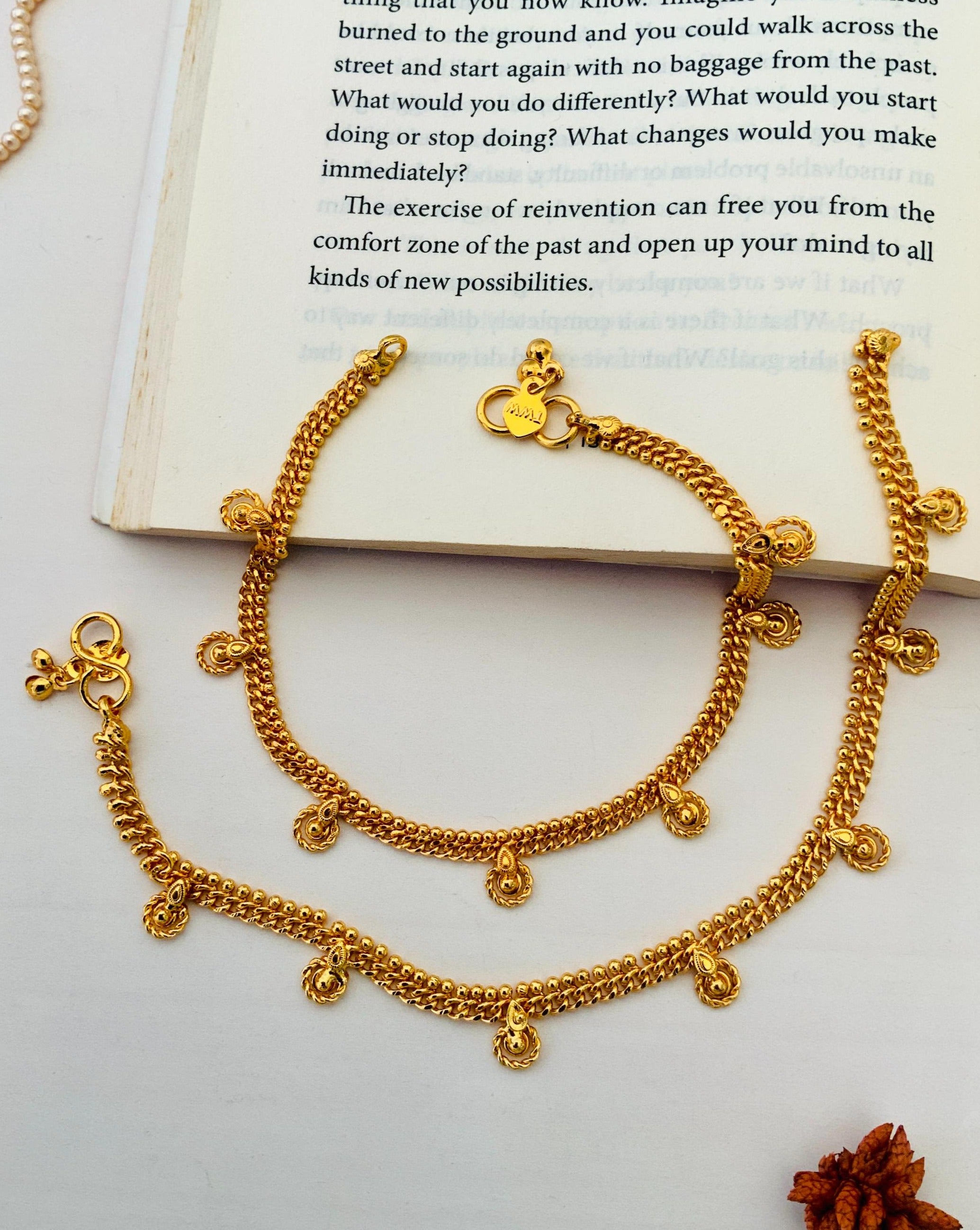Gold Plated Anklets