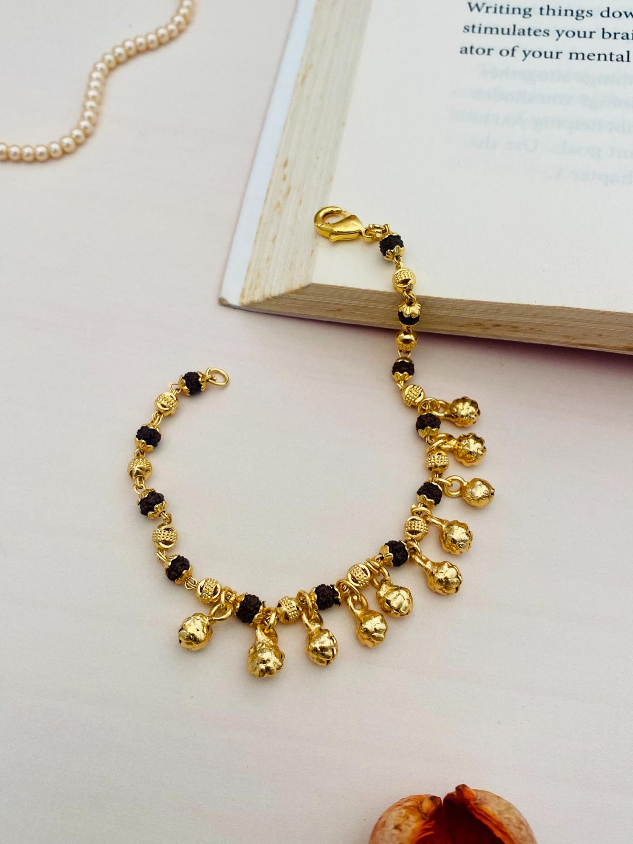 Dazzling Antique Gold Polish Hand Bracelet - Abdesignsjewellery