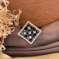 Thumbnail for Alluring Black Flower Ring - Abdesignsjewellery