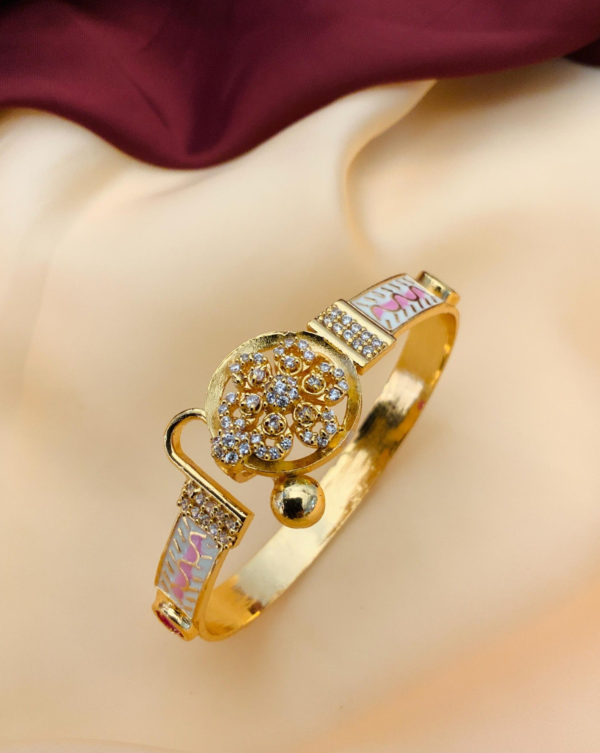 Stunning Gold Plated MeenaKari Hand Bracelet