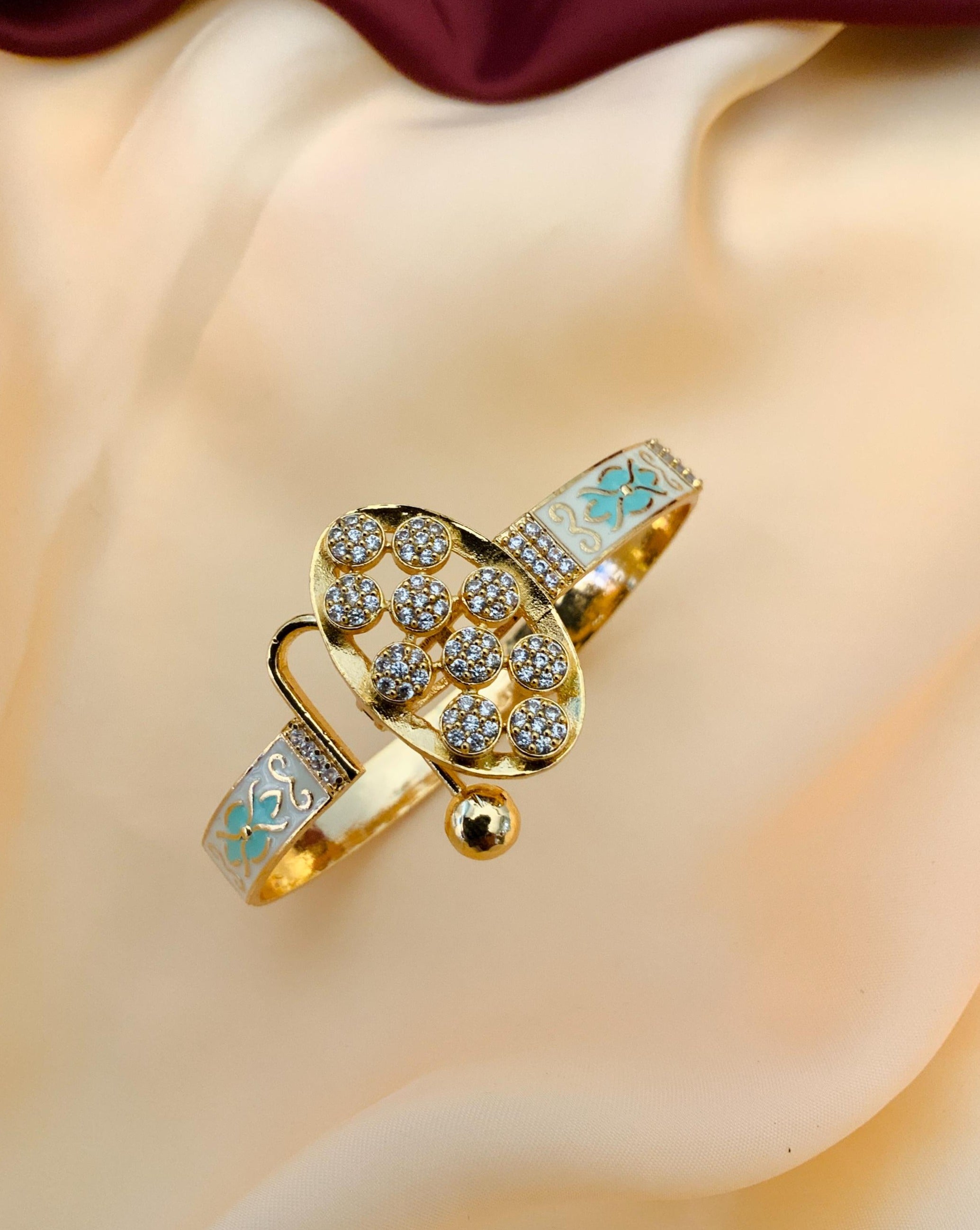 Stunning Gold Plated MeenaKari Hand Bracelet