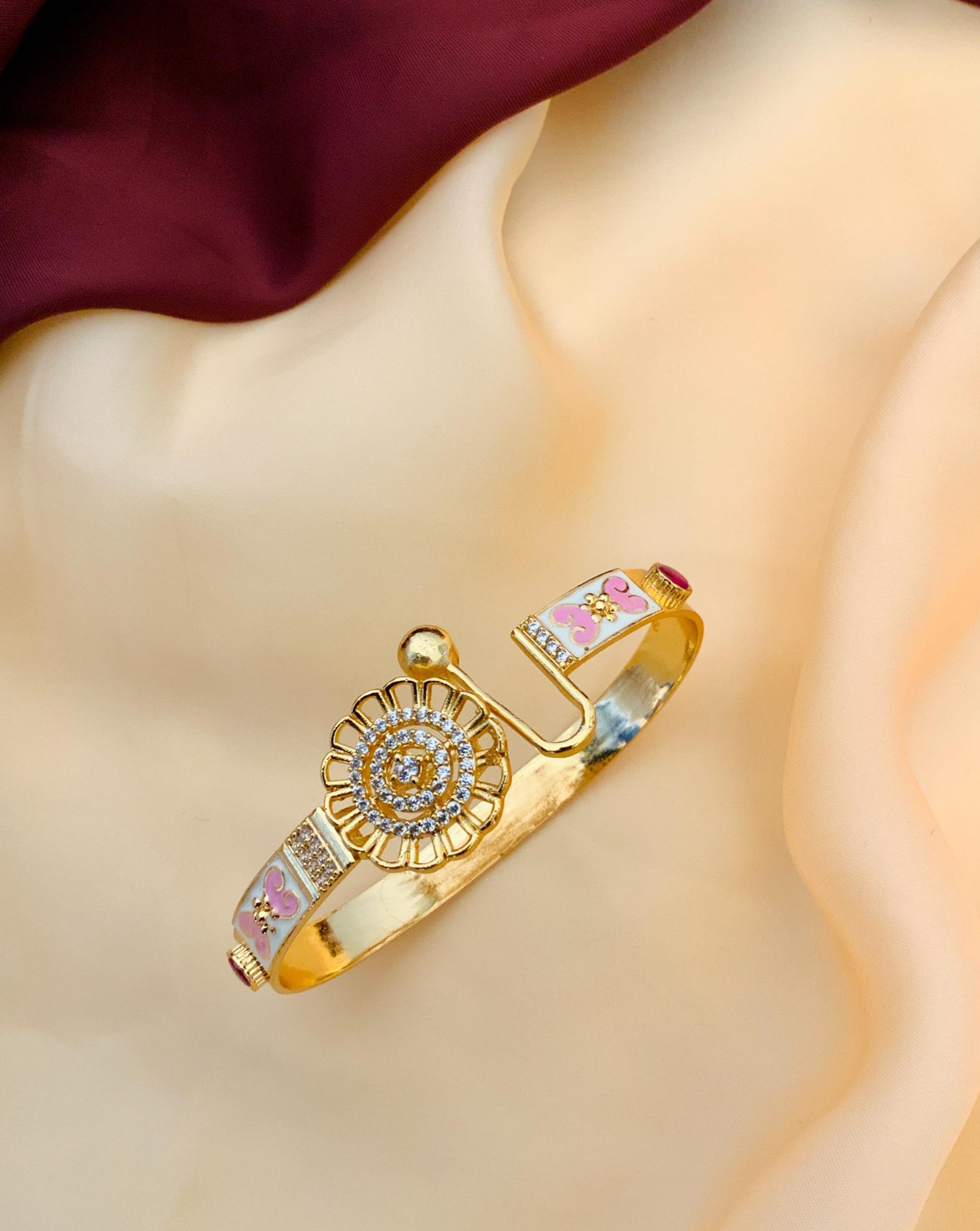 Stunning Gold Plated MeenaKari Hand Bracelet