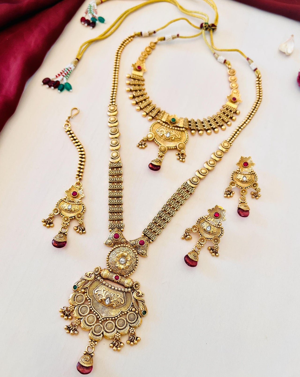 Antique Premium Wedding Necklace Combo - Abdesignsjewellery