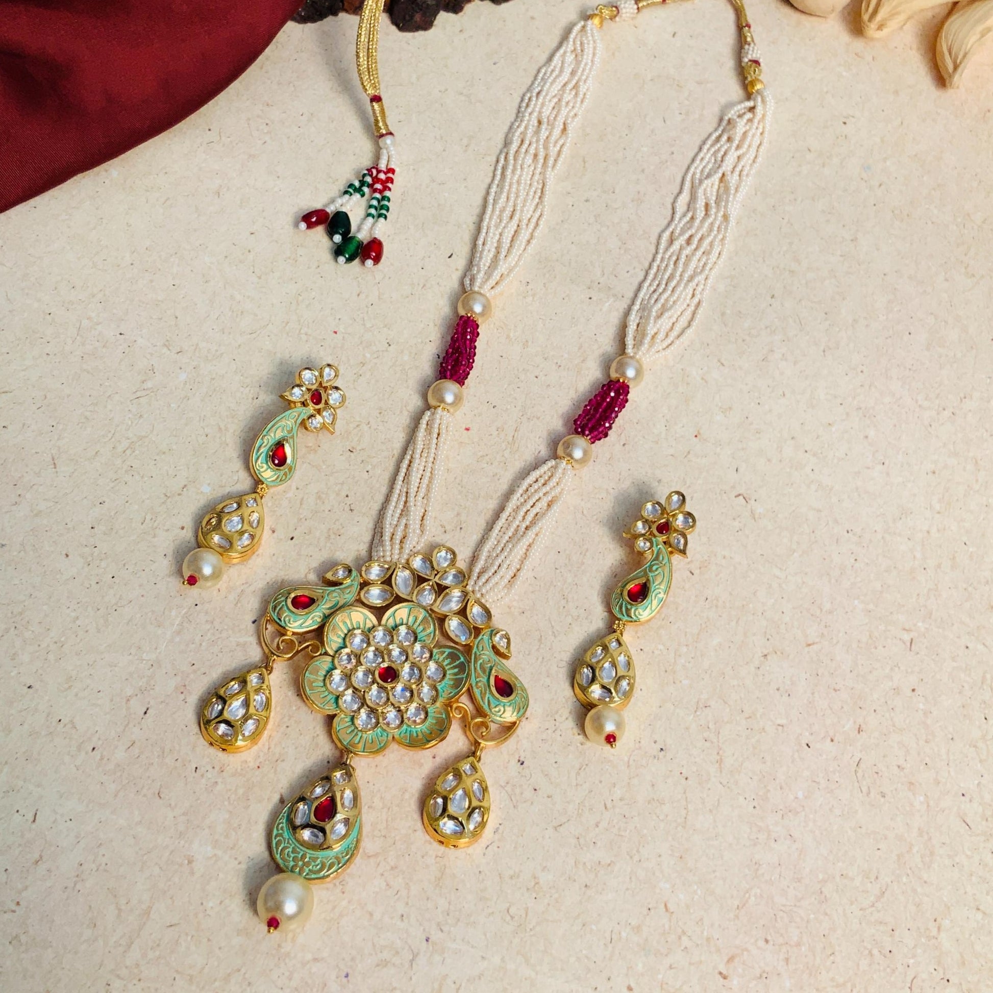 Beautiful High Quality Kundan Necklace - Abdesignsjewellery
