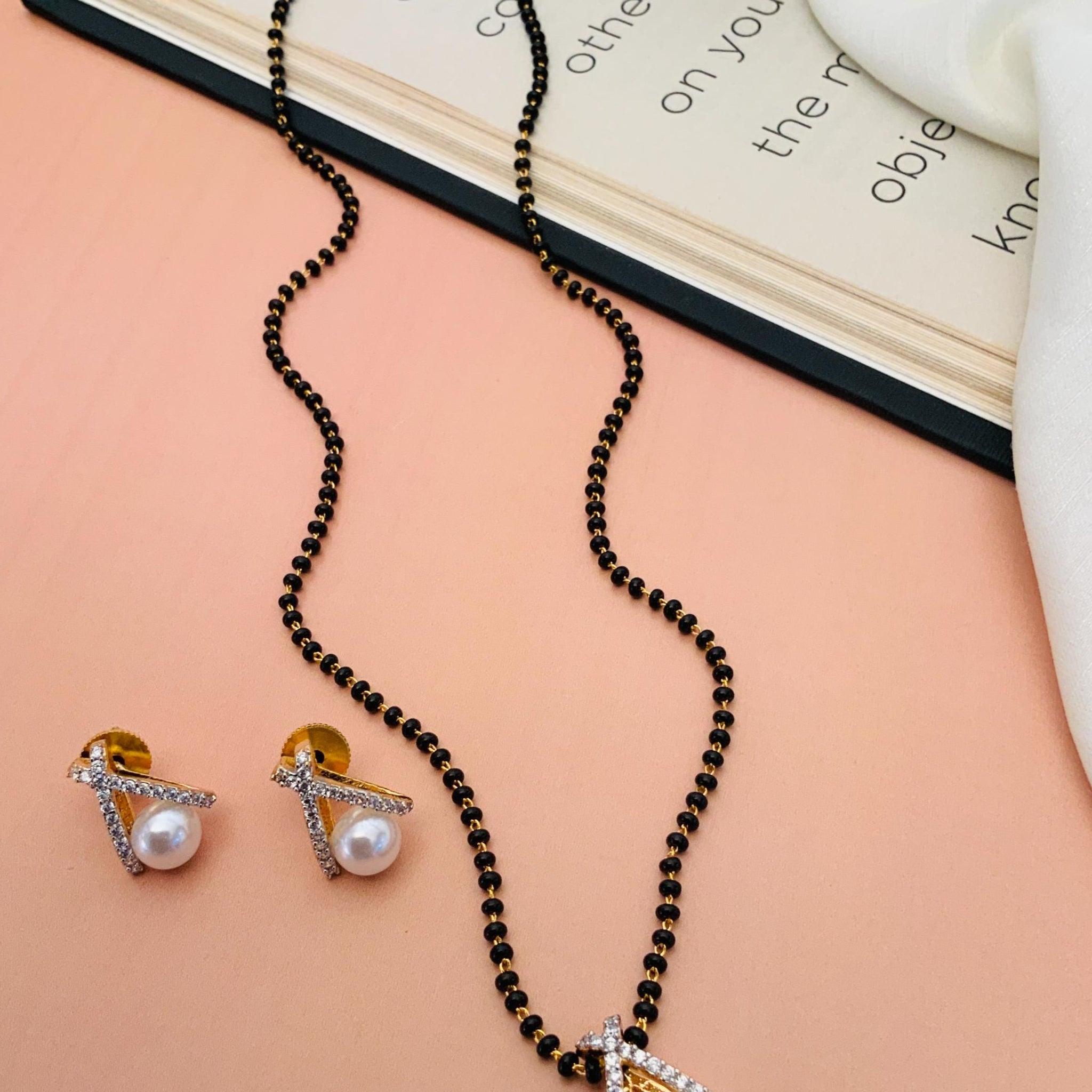 Gold Plated American Diamond Mangalsutra