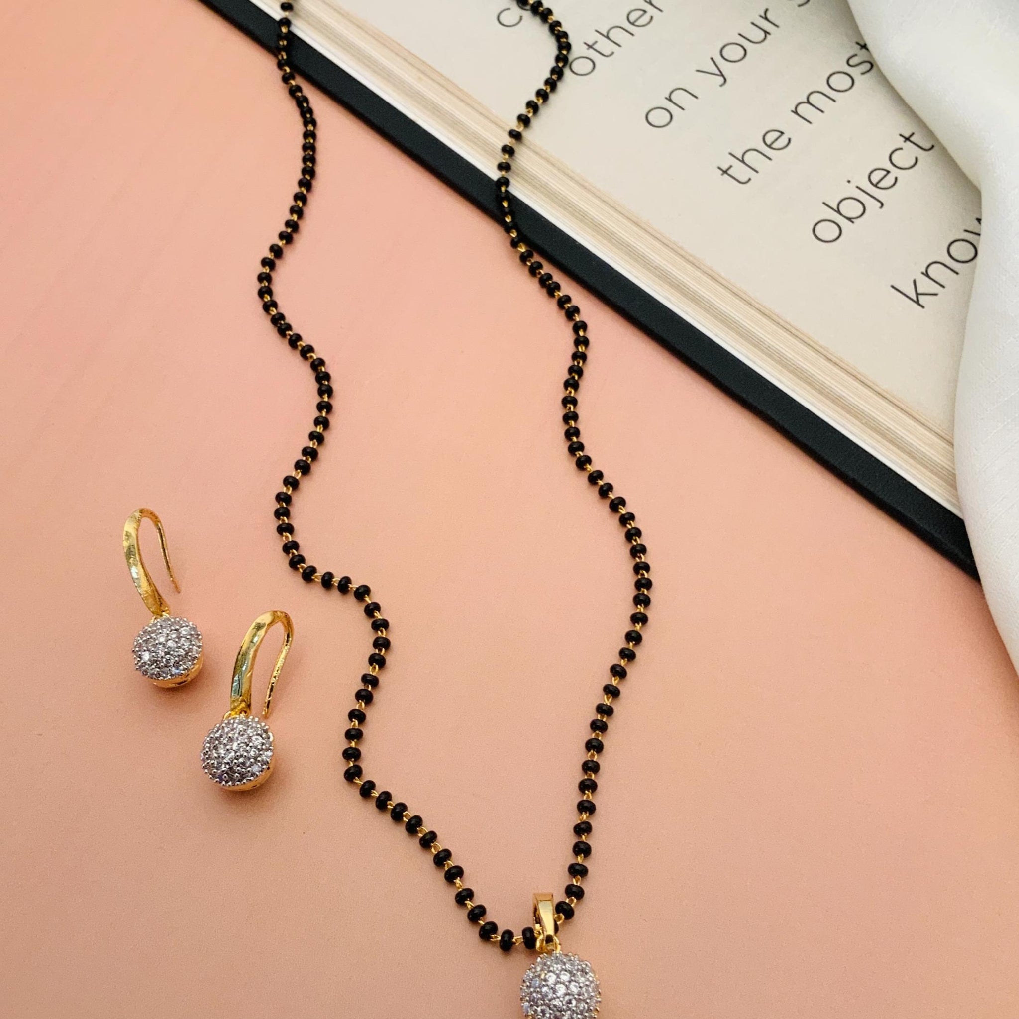 Gold Plated American Diamond Mangalsutra