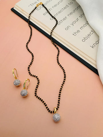 Gold Plated American Diamond Mangalsutra