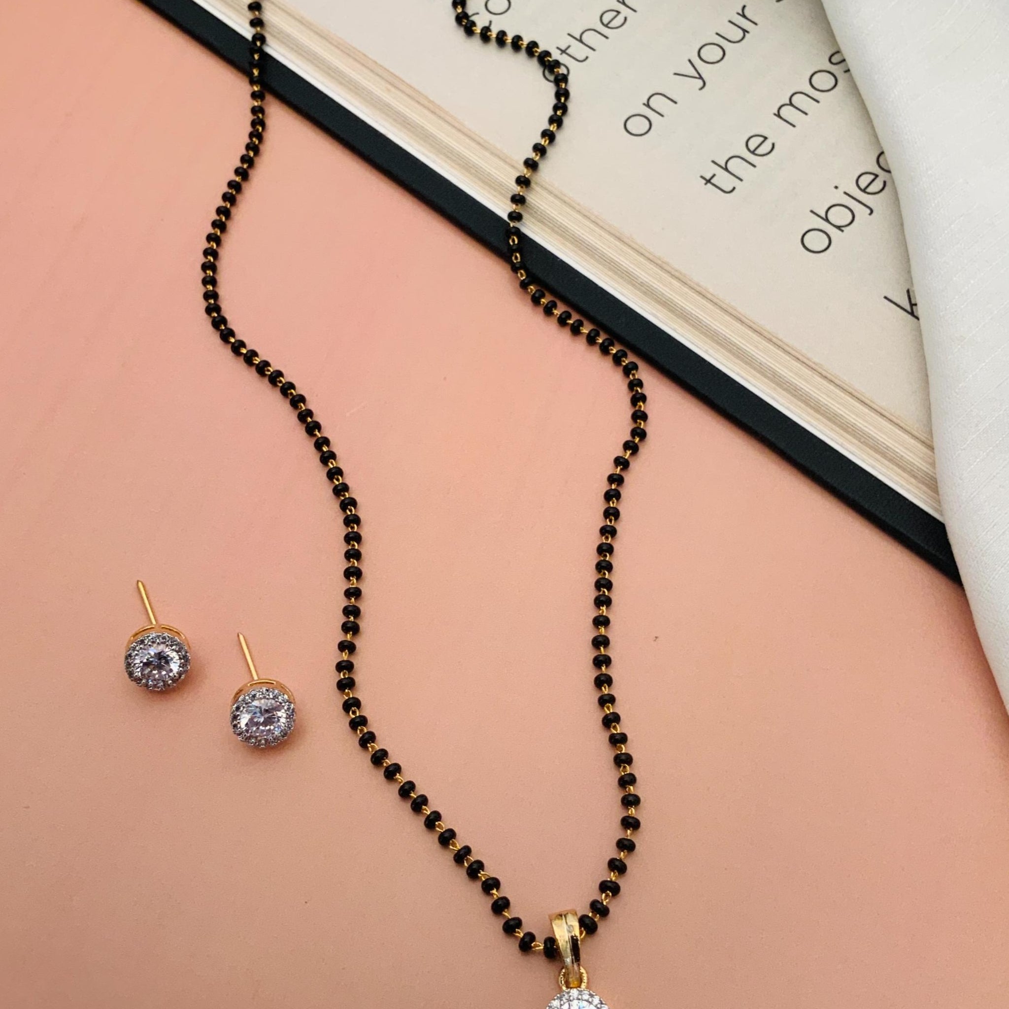 Gold Plated American Diamond Mangalsutra