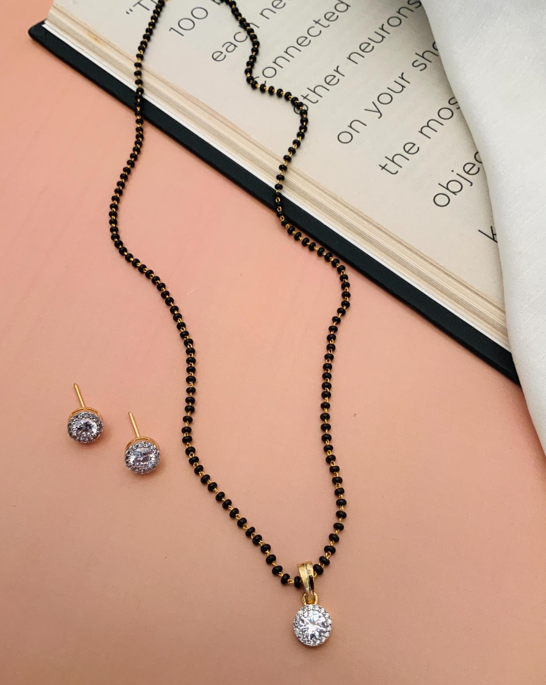 Gold Plated American Diamond Mangalsutra