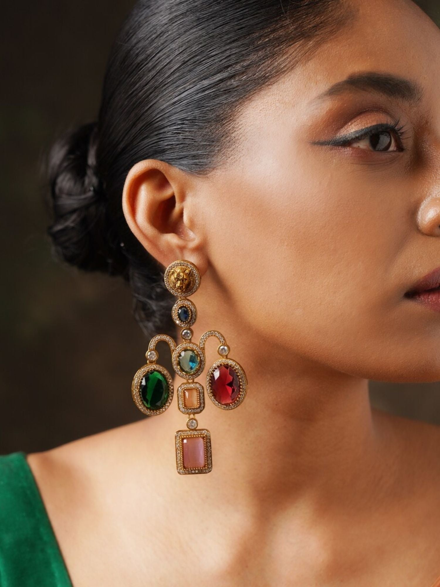 Abdesigns Sabyasachi Inspired Gold Plated Earrings