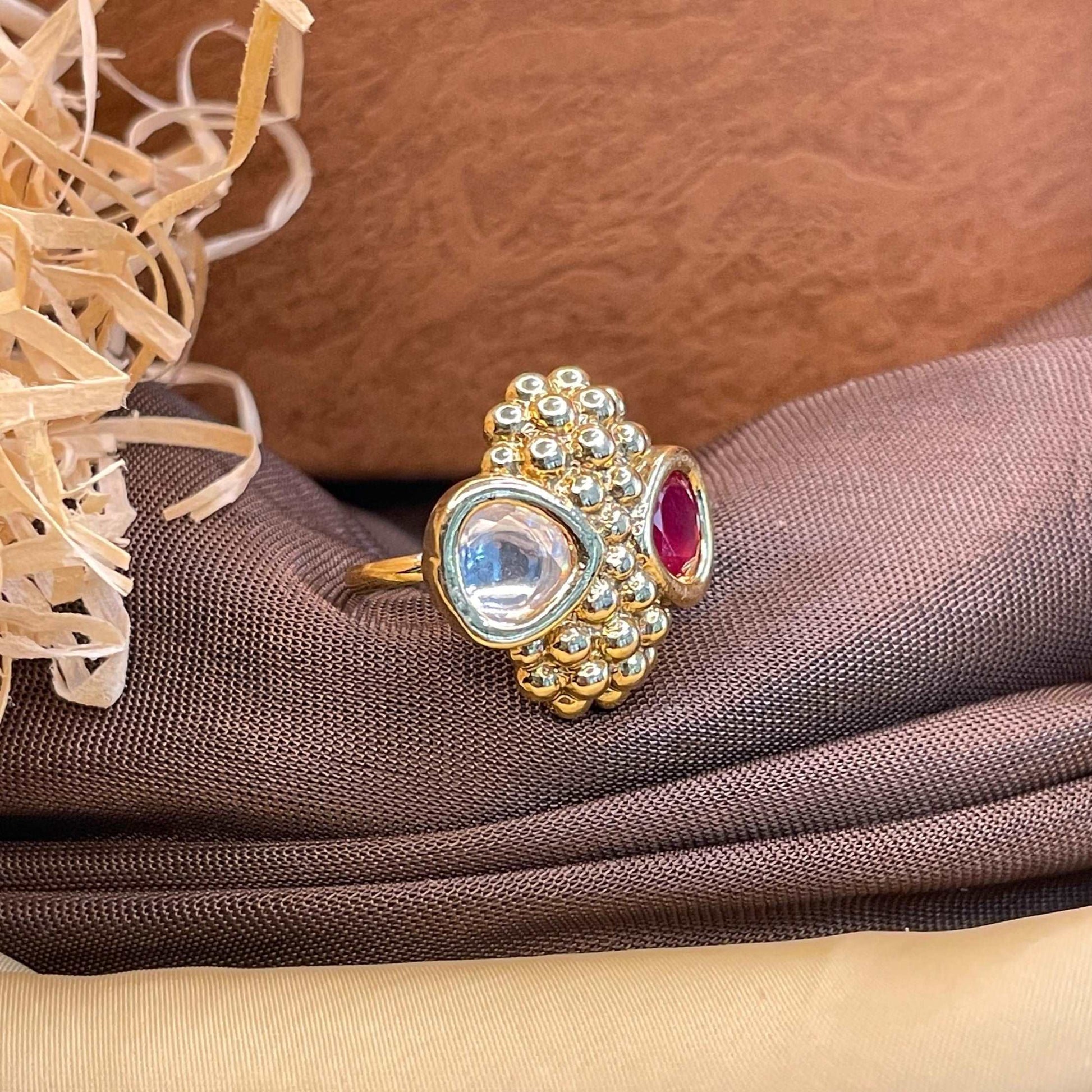 Antique Golden Beautiful Ring - Abdesignsjewellery