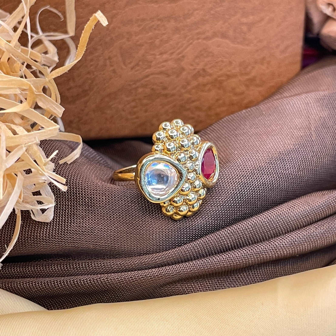 Antique Golden Beautiful Ring - Abdesignsjewellery