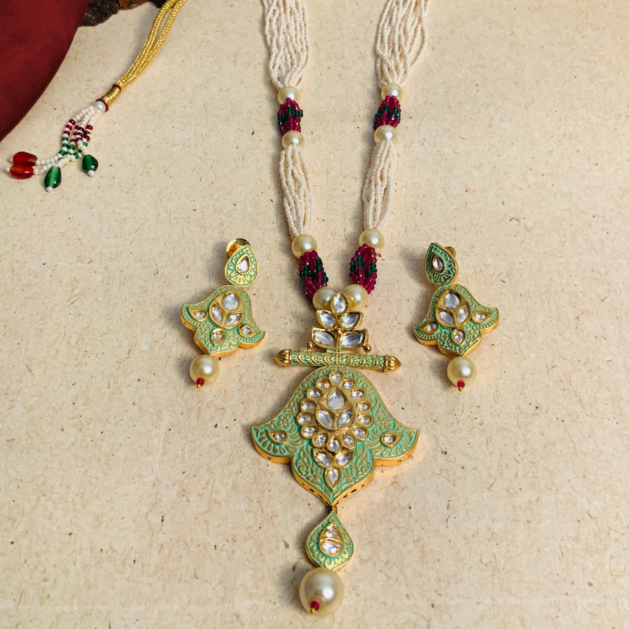High Quality Traditional Kundan Necklace & Earring