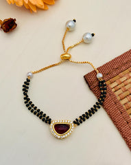Mesmerising High Quality Gold Plated Mother Pearl Mangalsutra Bracelet
